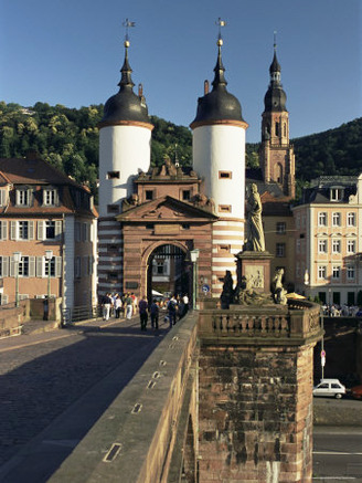 Bridge Over the Neckar River, Heidelburg, Baden Wurttemberg, Germany